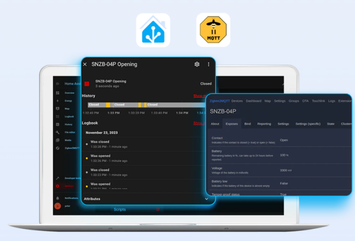 Senzor Zigbee usa/fereastra SONOFF, SNZB-04P, detectie deschidere/inchidere, tamper alert, compatibil eWeLink si hub-uri Zigbee 3.0 [15]