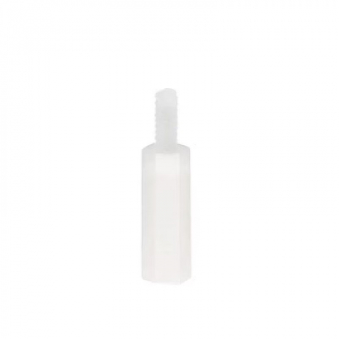 Set 20 distantieri hexagonali nylon M2.5, 15+6mm, alb, izolatori, pentru PCB si electronica [1]