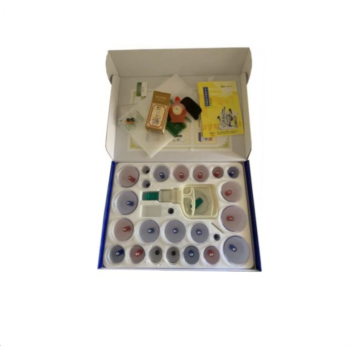 Aparat vacuum pentru terapie cu 24 ventuze medicinale, pompa si ulei incluse [2]