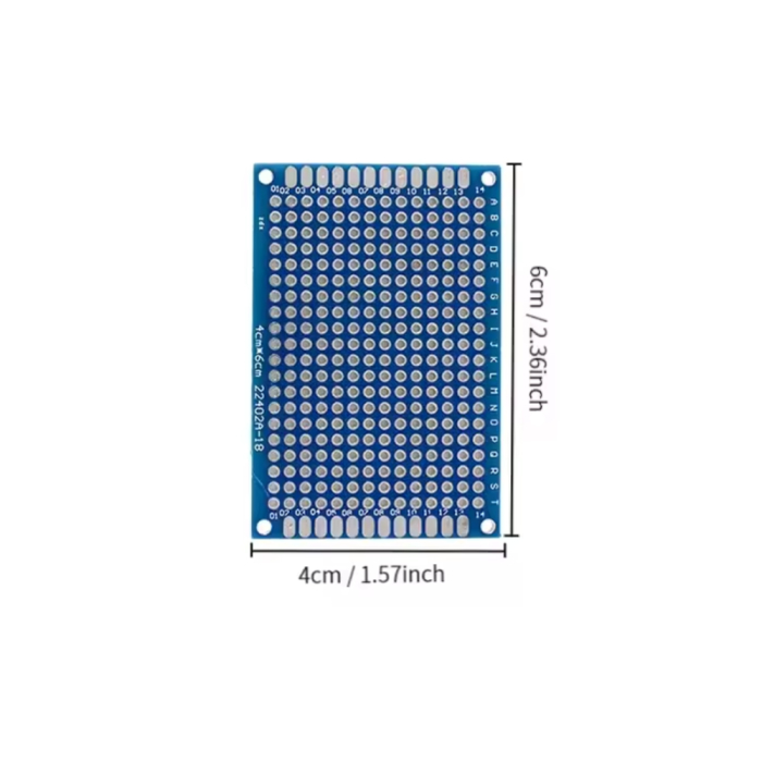 Set 2x Placa prototip PCB universala 4x6 cm double sided, fibra sticla, pas 2.54mm, lipire THT, electronica DIY [3]