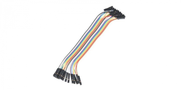 Set cabluri breadboard cu conectori mama-mama, lungime 10cm, set 40 fire colorate [1]
