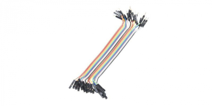 Set cabluri breadboard cu conectori mama-tata, lungime 10cm, set 40 fire colorate [1]