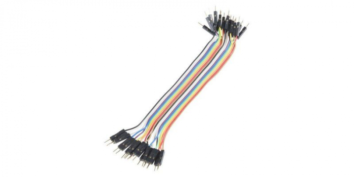 Set cabluri breadboard cu conectori tata-tata, lungime 30cm, set 40 fire colorate [1]