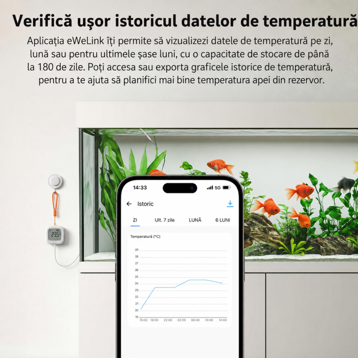 Termometru smart SONOFF cu sonda externa 1.5 m, Zigbee 3.0, ecran LCD 2.2 inch, protectie IP65, pentru lichide, frigidere si spatii inchise (SNZB-02LD) [4]