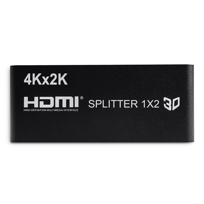 Splitter HDTV 1x2 4K UHD, distributie semnal 2 monitoare, 3D, 3840x2160, amplificare activa, alimentare 5V [3]