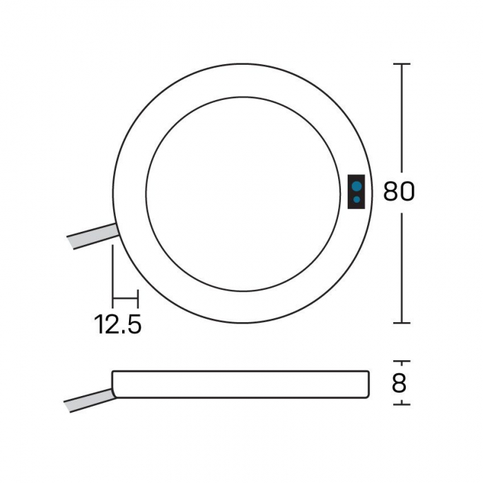 Spot led aplicat cu senzor IR, alb cald, DC12V, 3W, argintiu [2]