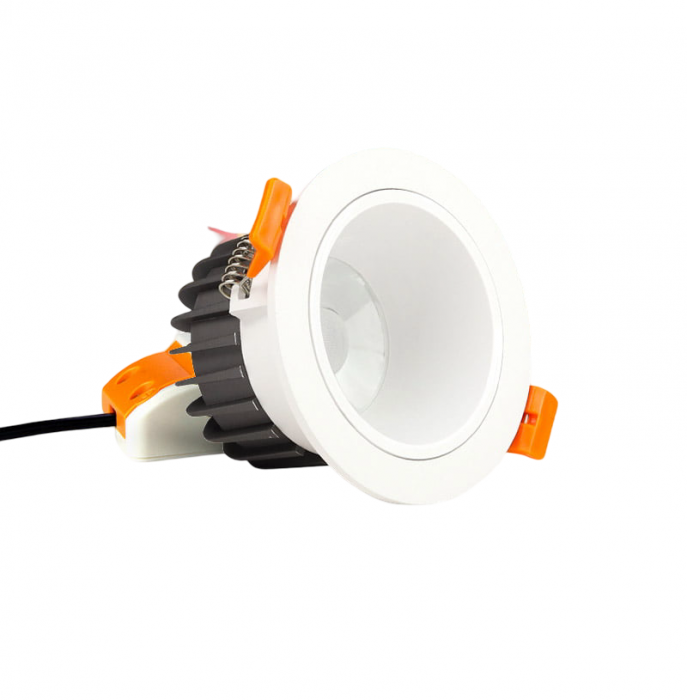 Spot LED MiBoxer FUT070, 6W, incastrat, RGB+CCT, 550LM, 2700K-6500K, lumina ajustabila, 2.4GHz, control de la distanta 30m, AC100-240V, anti-glare, alb [1]