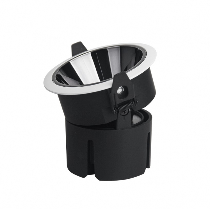 Spot LED MiBoxer FUT075, 9W, incastrat, Dual White CCT, 700LM, 2700K-6500K, lumina ajustabila, 2.4GHz, control de la distanta 30m, AC100-240V, anti-glare, orientabil, alb [3]
