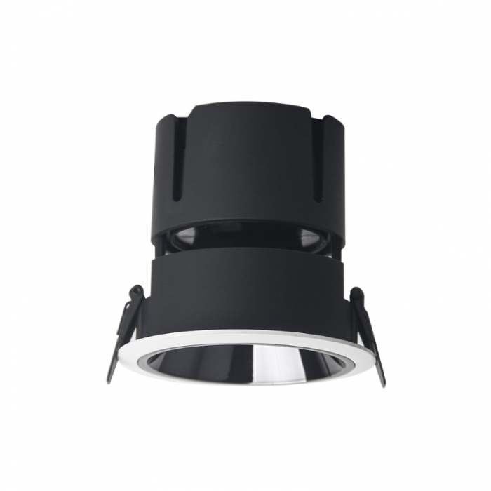 Spot LED MiBoxer FUT075, 9W, incastrat, Dual White CCT, 700LM, 2700K-6500K, lumina ajustabila, 2.4GHz, control de la distanta 30m, AC100-240V, anti-glare, orientabil, alb [2]