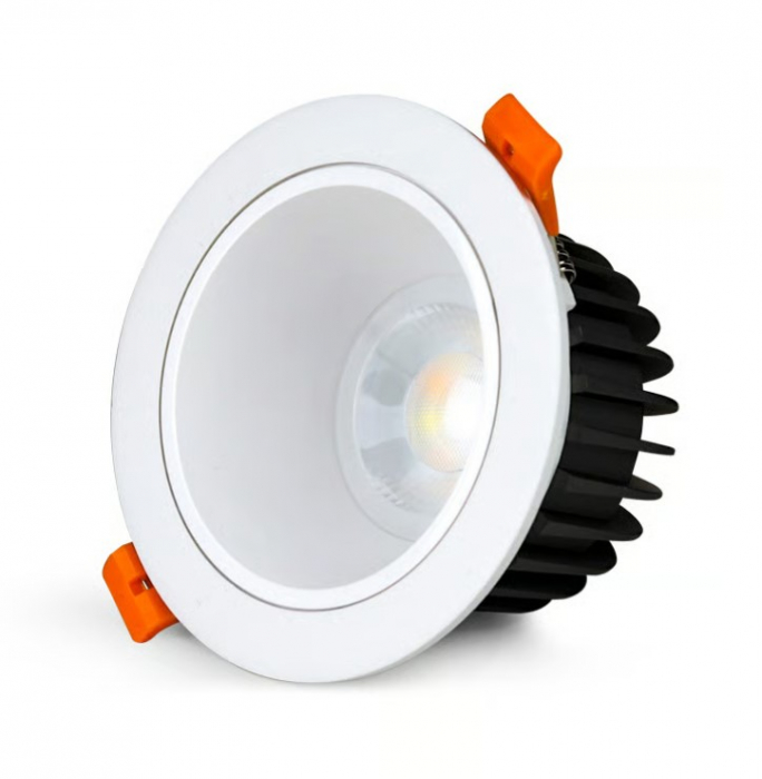 Spot LED MiBoxer FUT071, 12W, incastrat, RGB+CCT, 1000LM, 2700K-6500K, lumina ajustabila, 2.4GHz, control de la distanta 30m, AC100-240V, anti-glare, alb [1]