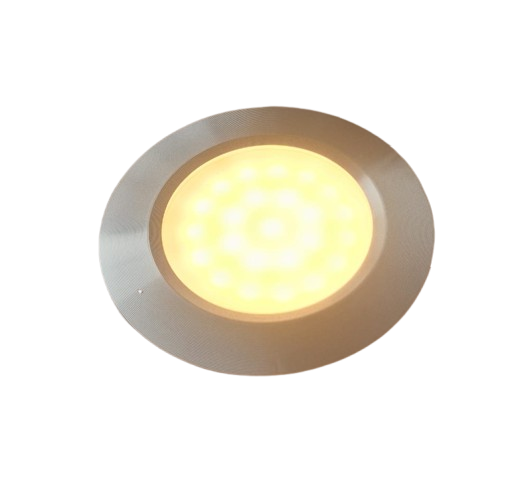 Spot led ingropat cu fire alb cald 12V 2-2.5W rama silver mat cu atingere [1]