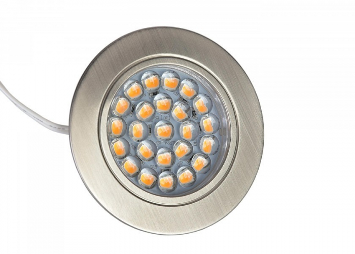 Spot led ingropat cu fire alb rece 12V 2-2.5W rama silver cu atingere [1]