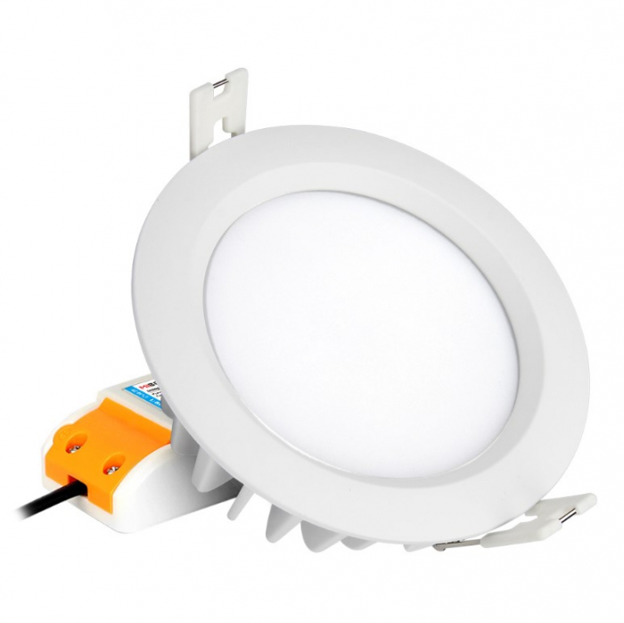 Spot LED MiBoxer FUT063, 6W, incastrat, RGB+CCT, 500LM, 2700K-6500K, lumina ajustabila, 2.4GHz, control de la distanta 30m, AC100-240V, rotund, alb, IP54 [2]