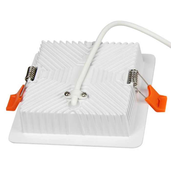 Spot LED MiBoxer FUT064, 9W, incastrat, RGB+CCT, 720LM, 2700K-6500K, lumina ajustabila, 2.4GHz, control de la distanta 30m, AC100-240V, patrat, alb [2]