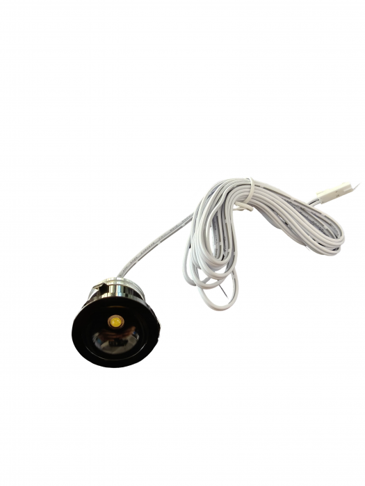 Spot led incastrat, 12V DC, 1.5W, Ø25x20mm, lumina naturala, negru, Q30-black [1]