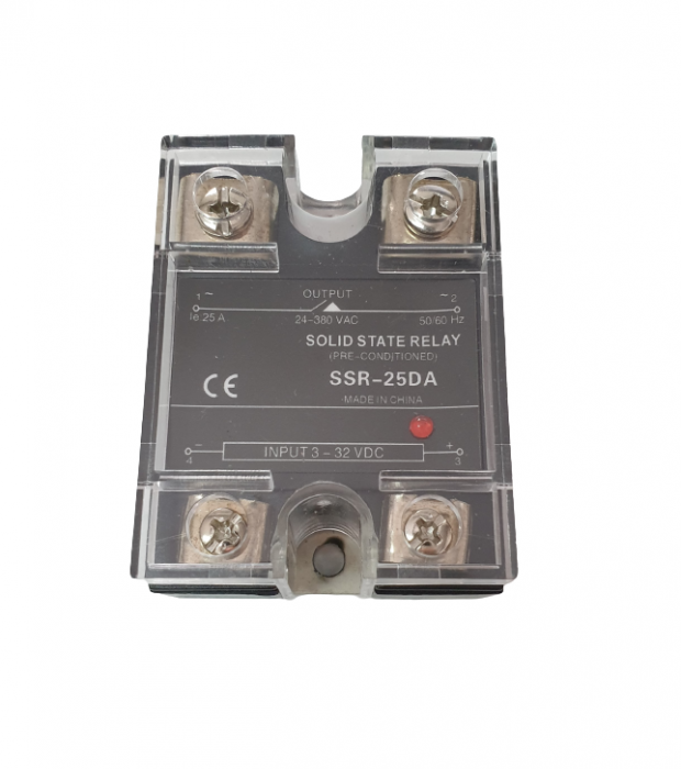 Releu Solid SSR-25DA 25A, 3 - 32 VDC, 24 - 380VAC [1]