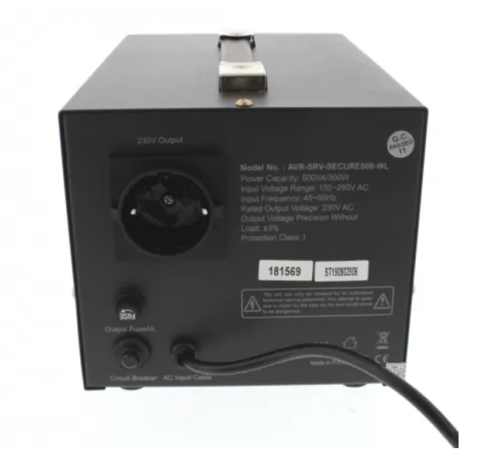 Stabilizator automat de tensiune cu servo motor Secure 500VA/300W, Well, reconditionat RCD-AVR-SRV-SECURE500-WL [3]