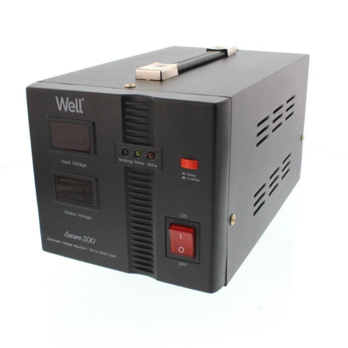 Stabilizator automat de tensiune cu servo motor Secure 500VA/300W, Well, reconditionat RCD-AVR-SRV-SECURE500-WL [2]