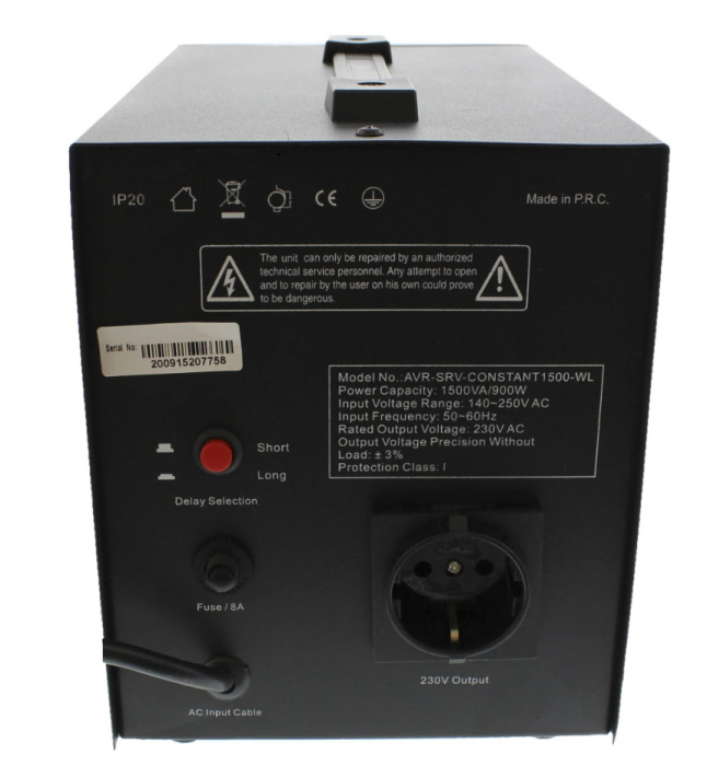 Stabilizator automat de tensiune Well Constant 1500VA/900W cu servo motor, reconditionat RCD-AVR-SRV-CONSTANT1500-WL [3]
