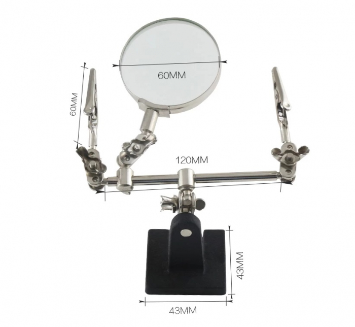 Stativ cu clesti si lupa pentru electronica BST-168Z [3]