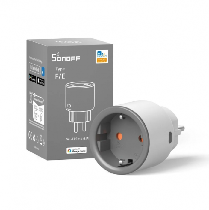 Stecher smart Sonoff S60, priza WiFi inteligenta cu masurare consum, F-Type, S60TPF [3]