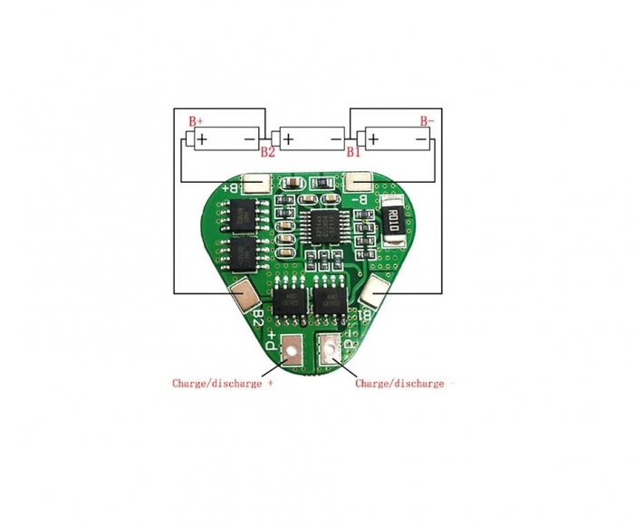Protectie BMS Pentru 3 Celule Li-Ion 18650 12V 8A OKN913-4 [3]