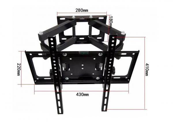 Suport LCD 26-55" VESA 200/200X400/300/400 max.50kg UNGHI VERT 30GR ORIZ 90GR LUNGIME BRAT 46CM EasyFast WX-SP43 [2]
