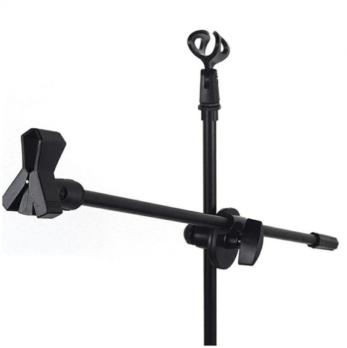 Suport Microfon Profesional Reglabil, Metal si Plastic, Inaltime 80-160cm, Brat 75cm, IS70B [4]