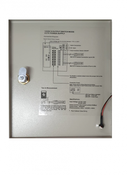 Sursa alimentare 12V / 10A cu 9 canale in cutie de tabla POWER BOX10A [3]