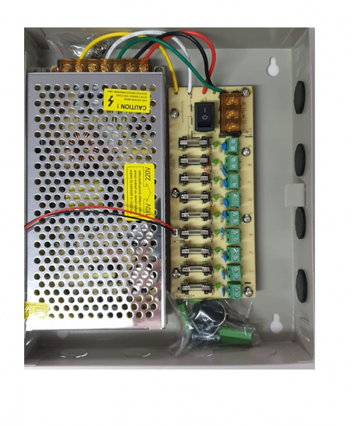 Sursa alimentare 12V / 10A cu 9 canale in cutie de tabla POWER BOX10A [2]