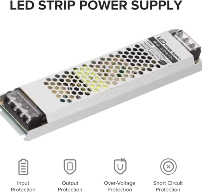 Sursa alimentare slim MN-150W12V, 12V, 12.5A, 150W, carcasa aluminiu, driver LED, protectii multiple, IP20 [3]
