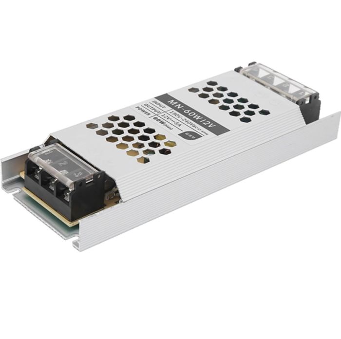 Sursa alimentare slim MN-60W12V, 12V, 5A, 60W, carcasa aluminiu, driver LED, protectii multiple, IP20 [2]