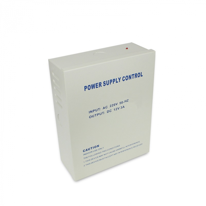 Sursa de alimentare cu backup pentru control acces 12V 3A in cutie de tabla TA-208C-3A [2]