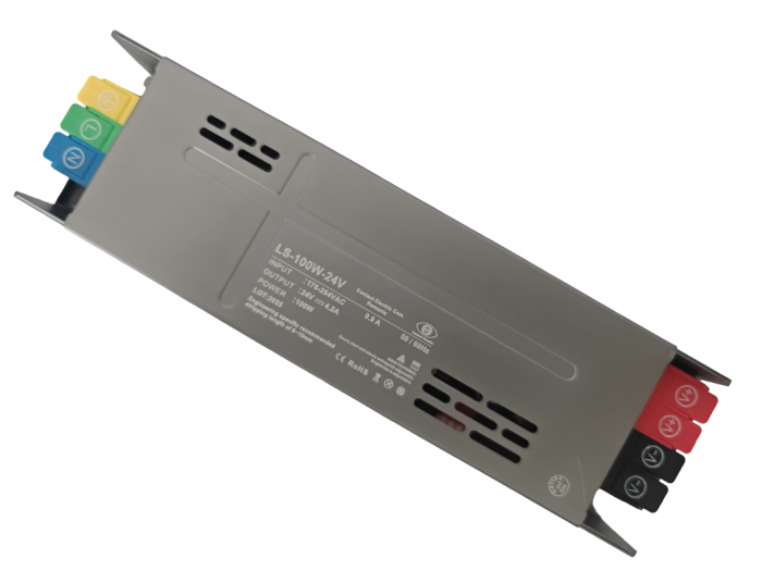 Sursa de alimentare slim pentru sisteme LED LS-100W24V, 100W, 24V DC, 4.2A, carcasa aluminiu, control inteligent, slow/soft start, IP20 [1]