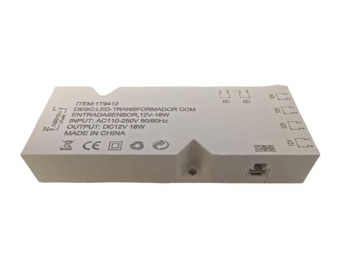 Sursa de alimentare LED cu 6 iesiri 2PIN (Dupont), 12V DC, 1.5A, compatibila cu senzori 3PIN si 4PIN, alb [2]