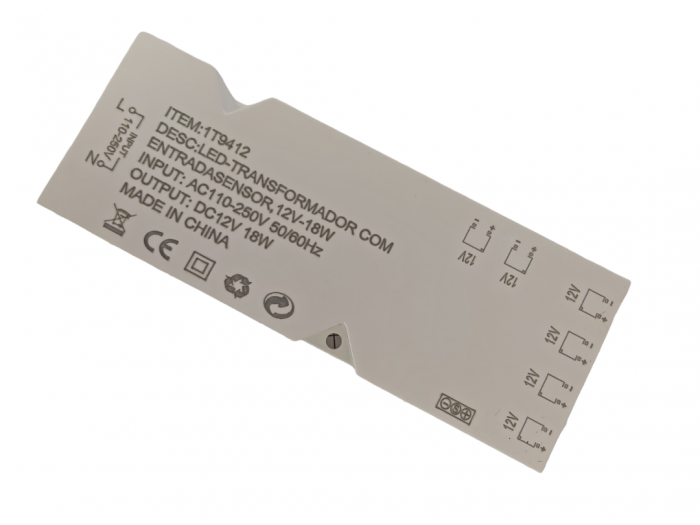 Sursa de alimentare LED cu 6 iesiri 2PIN (Dupont), 12V DC, 1.5A, compatibila cu senzori 3PIN si 4PIN, alb [1]