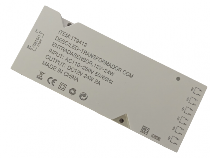 Sursa de alimentare LED cu 6 iesiri 2PIN (Dupont), 12V DC, 2A, compatibila cu senzori 3PIN si 4PIN, alb [1]