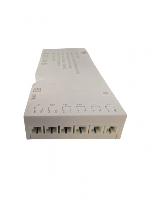 Sursa de alimentare LED cu 6 iesiri 2PIN (Dupont), 12V DC, 2A, compatibila cu senzori 3PIN si 4PIN, alb [3]