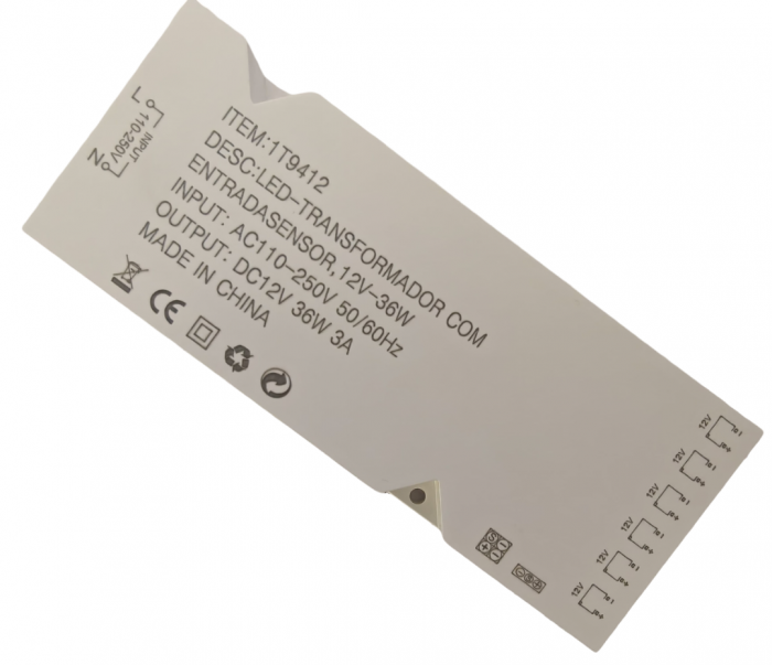 Sursa de alimentare LED cu 6 iesiri 2PIN (Dupont), 12V DC, 3A, compatibila cu senzori 3PIN si 4PIN, alb [1]
