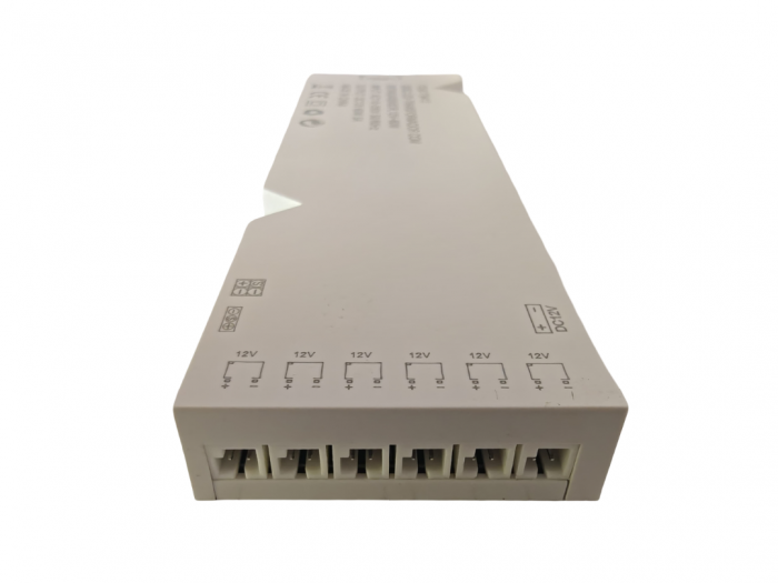 Sursa de alimentare LED cu 6 iesiri 2PIN (Dupont), 12V DC, 5A, compatibila cu senzori 3PIN si 4PIN, alb [4]