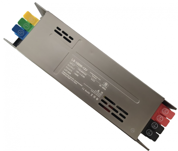 Sursa de alimentare slim pentru sisteme LED LS-100W12V, 100W, 12V DC, 8.3A, carcasa aluminiu, control inteligent, slow/soft start, IP20 [1]