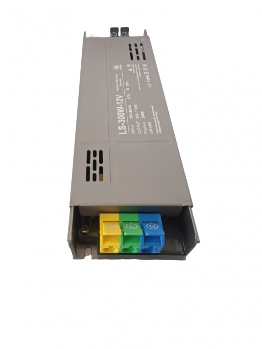 Sursa de alimentare slim pentru sisteme LED LS-300W12V, 300W, 12V DC, 25A, carcasa aluminiu, control inteligent, slow/soft start, IP20 [2]