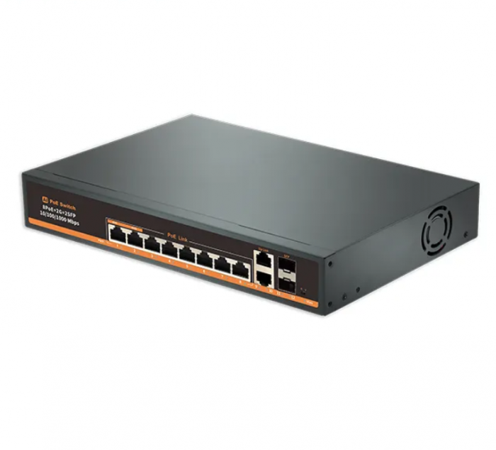 Switch smart PoE 8 porturi 100/1000mbps, 120W, 8GE(PoE)+2GE+2SFP, G0822GB [2]