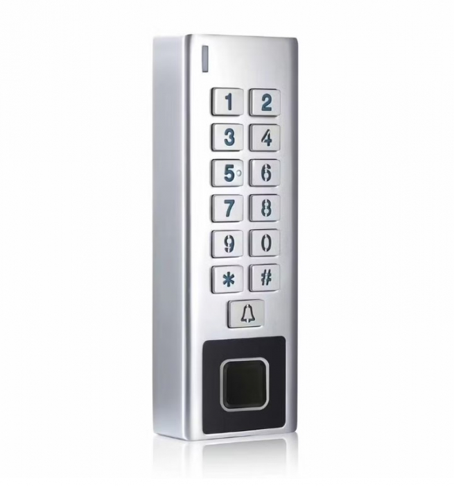 Tastatura control acces biometric TUYA WiFi, RFID, PIN, amprenta, carcasa metalica, IP66, standalone [2]