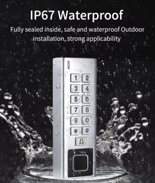 Tastatura standalone pentru control acces, WiFi Tuya, amprenta, RFID 125 kHz, PIN, IP66 (EP-HF8-EM-cu-amprenta-Tuya) [5]