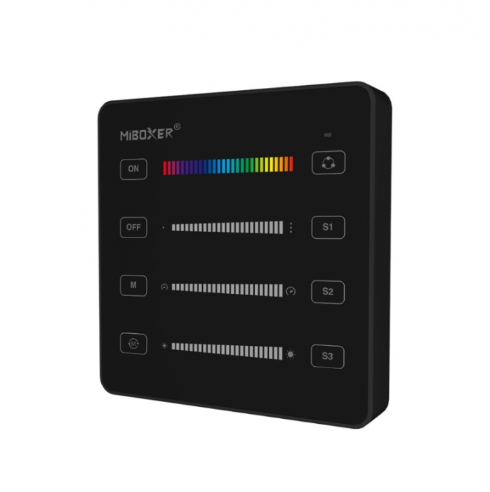 Telecomanda control dispozitive multiple MiBoxer B6-B, RF 2.4GHz, 2xAAA, 86x86x15mm, control de la distanta 30m, scene, negru [2]