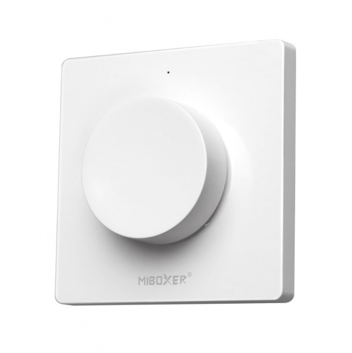 Telecomanda de perete MiBoxer, K1-W, 2.4Ghz cu buton rotativ, dual white/monocolor, alb [1]