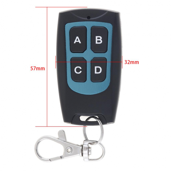 Telecomanda universala programabila 4 butoane ABCD AK-KB079A 433MHz [5]