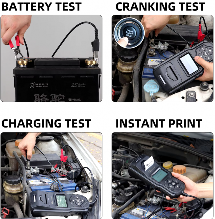 Tester de baterii 12V/24V BA2000 IN 8V-30V cu imprimanta [3]