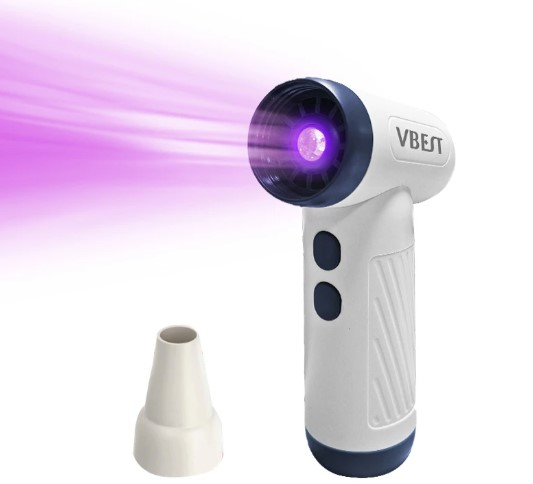 Ventilator portabil turbo cu lumina UV, suflanta 100000 RPM, baterie reincarcabila, BST-AP-03 [2]